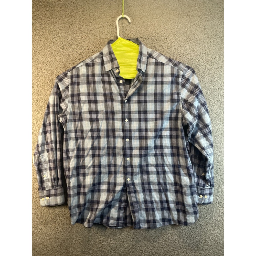 Joseph Abboud Dress Shirt Mens 1Large ‎ Plaid  Cotton